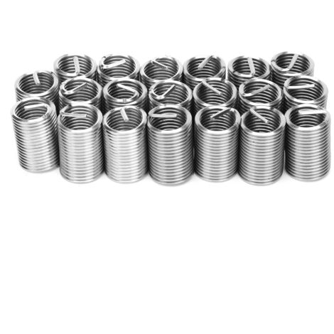 Gewindereparatur-Einsätze, Metall-Gewindeeinsätze, Edelstahl 304, M12 x 1,5 x 2,5D, 20 Stück, zur Reparatur beschädigter oder defekter Gewinde