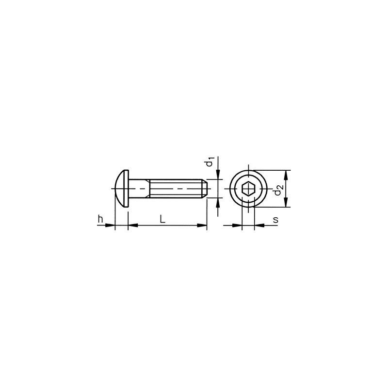 Gewindeschrauben Halbrundkopf niedrig M8 x 100 Stahl verzinkt 4.8 Schlitz 100...