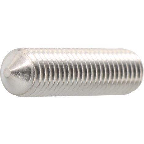 Gewindestift mit Spitze M6x6 Madenschrauben Innensechskant, Edelstahl A4 - 500 ST