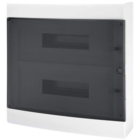 Gewiss 36 módulos (18X2) cristal ahumado IP40 GW40049