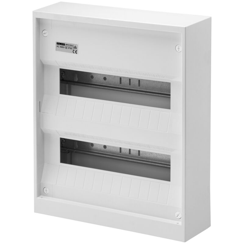 Aufputzverteiler. Deutscher Standard, mit Klemmleiste (24 (12X2) te - IP30) - GW43022S - Gewiss