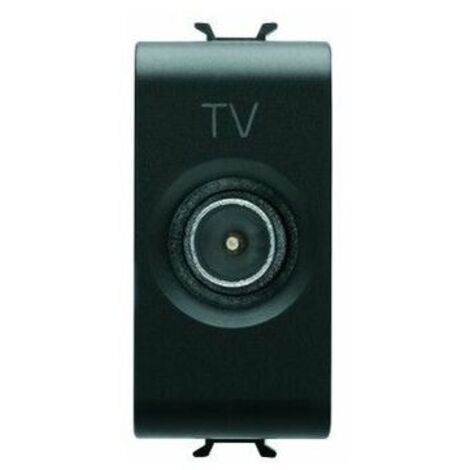 Gewiss Chorus enchufe directo de TV negro GW12361