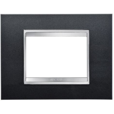 Gewiss Chorus placca LUX 3P ardesia GW16203VA