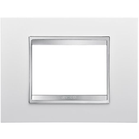 Gewiss Chorus placca LUX 3P bianco GW16203TB