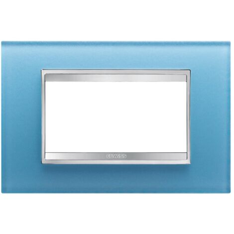 Gewiss Chorus placca LUX 4P acquamarina GW16204CA