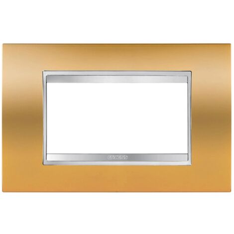 Gewiss Chorus placca LUX 4P oro GW16204MO
