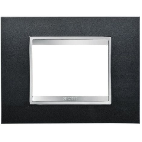Gewiss Chorus plaque LUX 3P ardoise GW16203VA