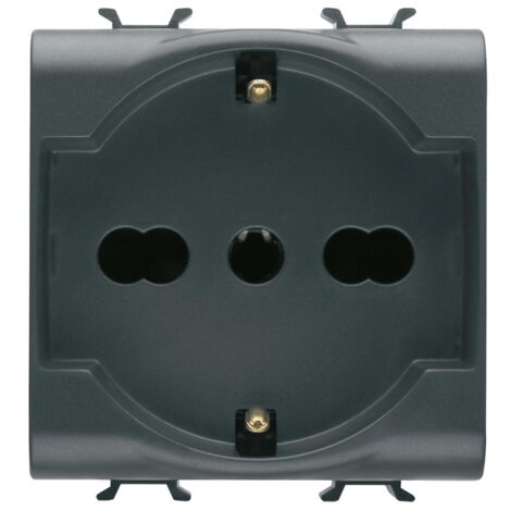 Gewiss Chorus presa schuko nero GW12204