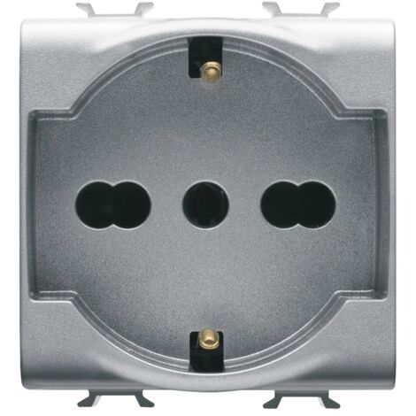 Gewiss Chorus zócalo schuko de titanio GW14204