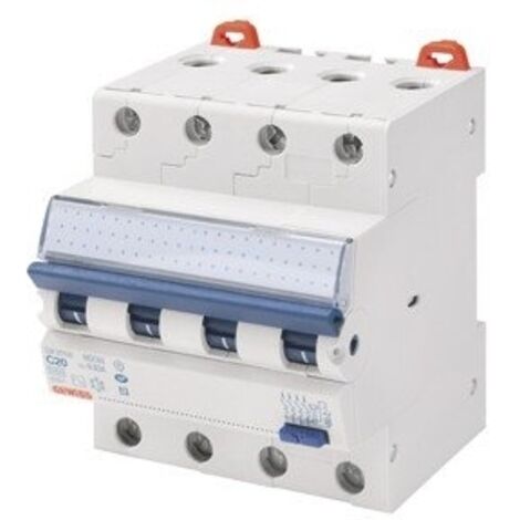 Gewiss DISJONCTEUR DIFFÉRENTIEL KOMPACT - MDC 60 - 4P CARACTÉRISTIQUE C 20A TYPE A Idn=0,03A - 4 MOD, GW94368
