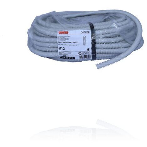 GEWISS DX30012 - Guaina spiralata diflex - diam.12mm - grigio - matassa 30 mt