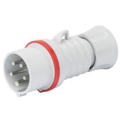 Gewiss FICHE HP HP - AVEC INVERSEUR DE PHASE - IP44/IP54 - 3P+N+T 16A 380-415V - ROUGE - 6H - À VIS, GW60009WH