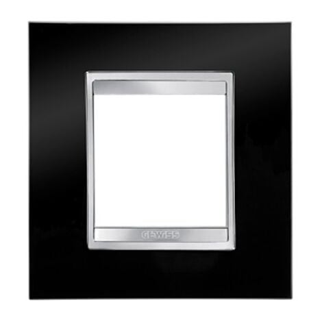 Gewiss GW16222TN Chorus Lux Trim Plate - 1 Post - Gloss Black