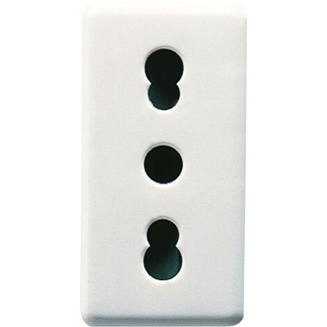 GEWISS GW20203 presa italiana bivalente 2P+T 16A 1 modulo colore bianco
