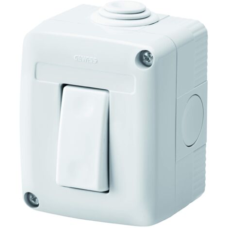 GEWISS - GW27801DY GW27801DY Contenitore Completo Apparecchi Serie System Protetto, Con Interruttore Unipolare 16 AX, IP40, Grigio Ral 7035