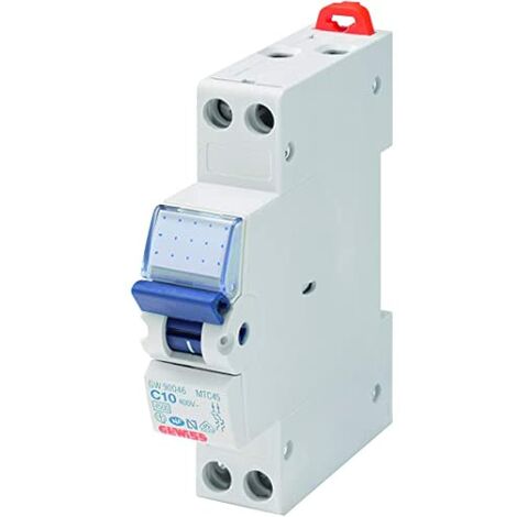 GEWISS - GW90027DY GW90027DY Interruttore Magnetotermico Compatto, Mtc 45, 1P+N Curva C 16A, 1 Modulo, 6 Pezzi