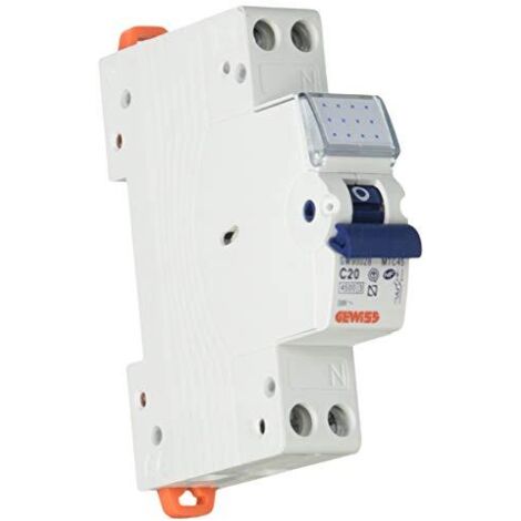 GEWISS GW90028 - Magnetotermico Compatto MTC 45 1P+N C20 4500A 1 Modulo