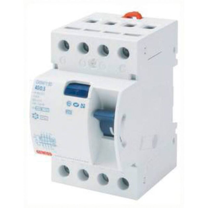 Gewiss – Disjoncteur différentiel 4P GW94897 – 40A 0.03A type A – Tension 400V – Installation rapide sur profilé chapeau