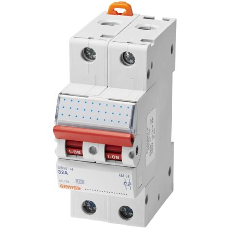 GEWISS - GW96114DY Interruttore di Manovra-Sezionatore, 2P 32A 415V, 2 Moduli