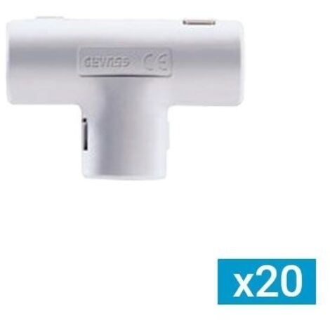 GEWISS JONCTION EN TÉ OUVRABLE POUR TUBE IRL D25 - LOT DE 20 - DX40225