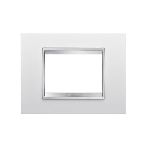 Gewiss Plaque Chorus LUX 3P blanc GW16203TB