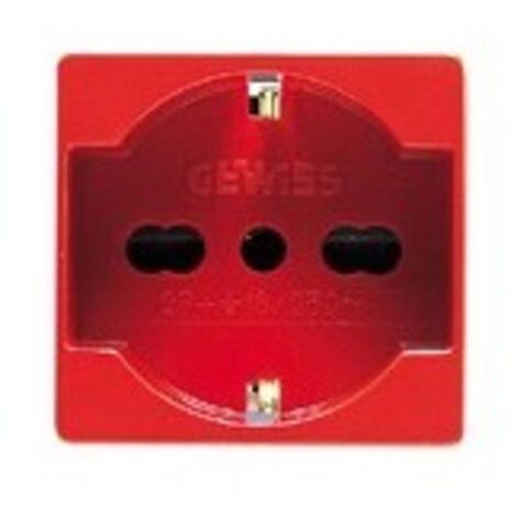 Gewiss presa schuko standard per linee dedicate rossa gw20296