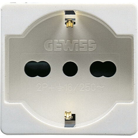 Gewiss presa standart italiano tedesca 250v 2p 16a gw20246