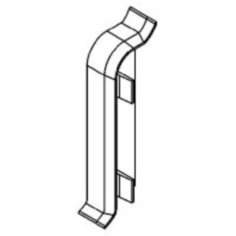Gewiss SLK - SCOCKELLEISTENKANAL - ENDSTÜCK LINKS - 50X20 - WEISS RAL9010, NP42132