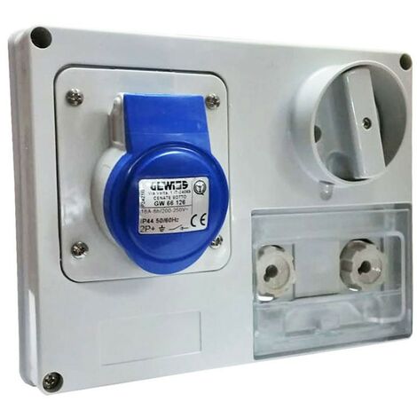 Gewiss Steckdose mit Verriegelung 2P+E 16A IP44 220V ohne Gehäuse GW66126