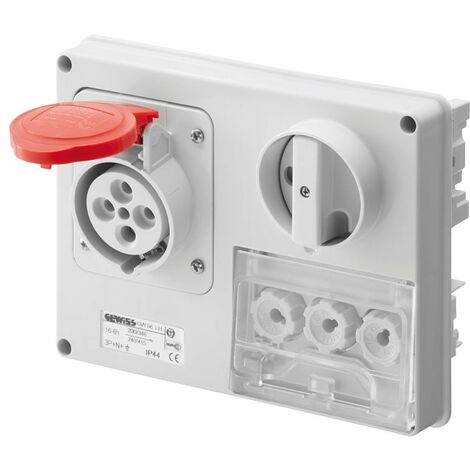 Gewiss Steckdose mit Verriegelung 3P+N+E 16A IP44 380V ohne Gehäuse GW66131