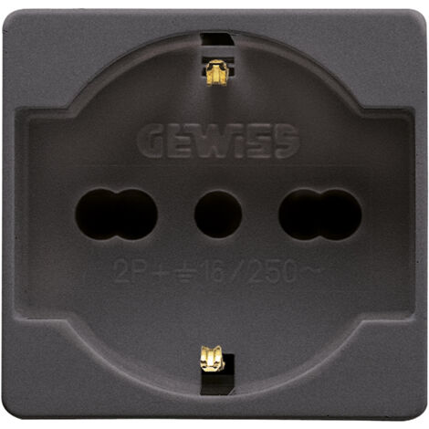 Gewiss System Zweifach-Schukosteckdose 10/16A GW21246