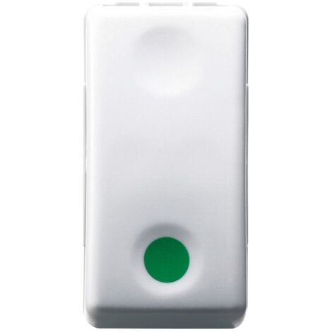 Gewiss-Systemtaster 1P NO - 10 A - Aus NC grünes Symbol GW20522