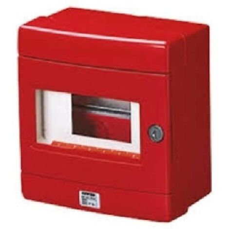 Gewiss – Tableau de distribution étanche 8 modules IP55 pour installations d'urgence – Montage mural – Technopolymère sans halogène – GW42202