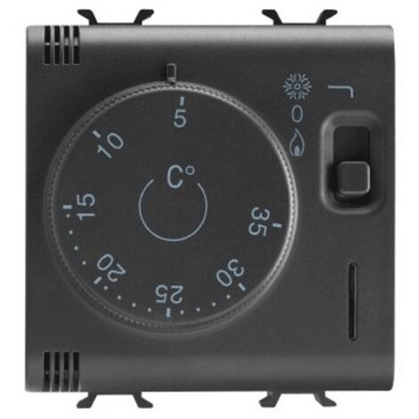 Gewiss Thermostat Chorus schwarz GW12705