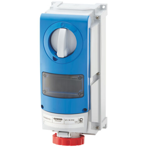Gewiss Vertical Fixed Interlocked Socket Outlet 3P+N+E 32A 346-415V 50/60Hz IP66