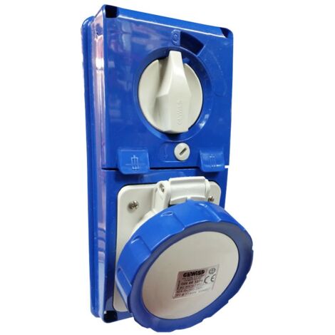Gewiss vertikale verriegelte Steckdose 2P+E 32A IP67 GW66337N