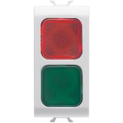 Gewiss – Voyant signalisation double rouge/vert – 1 module – Indice de protection IP20 – Pour installation en intérieur