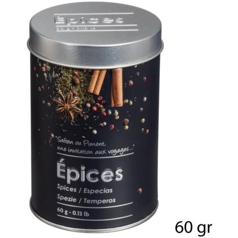 Gewürzdose 60g metall black edition schwarz  - 5five