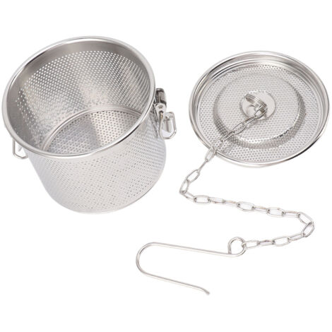 Gewürzsieb aus Edelstahl mit Kette – Tee- und Suppenfilter, 12 cm