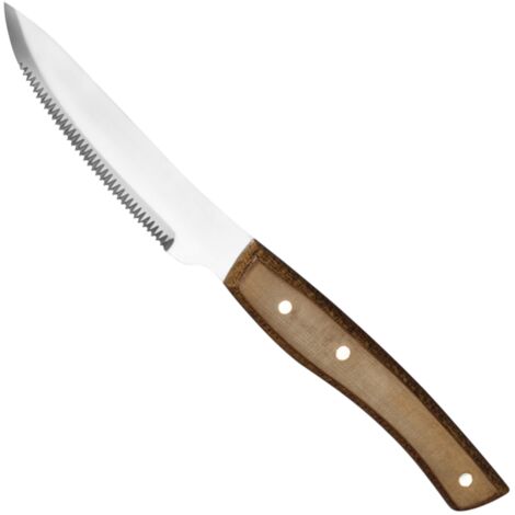 Gezacktes Steakmesser mit Edelstahlgriff, Fiber, Länge 120 mm - Hendi 841099