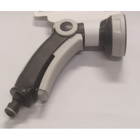 GF - PISTOLA PER IRRIGAZIONE CON CIPOLLAA 8 GETTI CON PINZA - COLORE GRIGIO/NERO