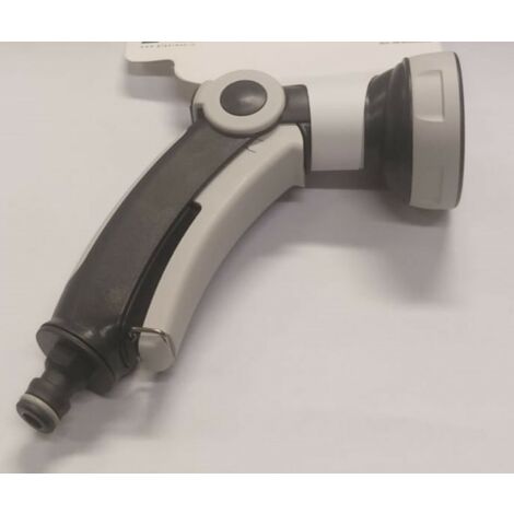 GF - PISTOLA PER IRRIGAZIONE CON CIPOLLAA 8 GETTI CON PINZA - COLORE GRIGIO/NERO