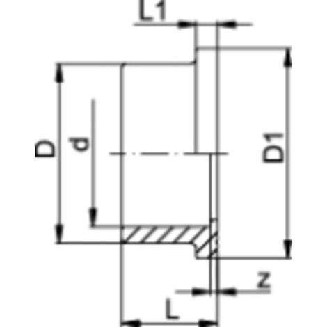 GF PVC Bundbuchse 63mm, gerillt, PN16 721790111