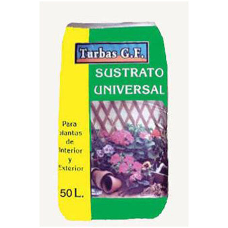 GF turba sustrato universal 50 litros bolsa , Bolsa turba sustrato universal 50 litrosTurba fibrosa para retención de agua y los elementos nutritivos necesarios para el crecimi