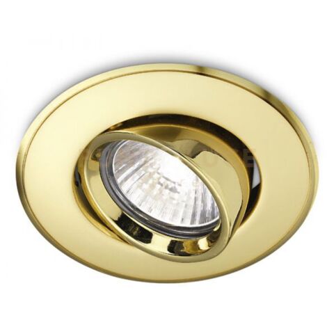 GFA003- FARETTO AD INCASSO ALLUMINIO FINITURA ORO LUCIDO E SATINATO 1 LUCE ATTACCO GU10 ORIENTABILE
