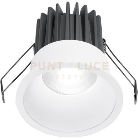 GFA1020C- FARETTO DA INCASSO IN ALLUMINIO DIFFUSORE OPALE A LED 3000K 820LM 10W BIANCO D.8,5M