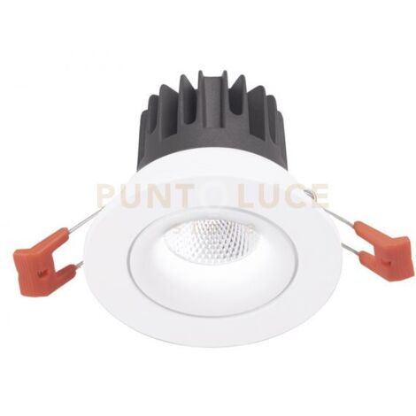GFA1041C- FARETTO DA INCASSO IN ALLUMINIO DIFFUSORE TRASPARENTE A LED 3000K 1467LM 16W BIANCO D.11CM ORIENTABILE