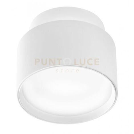 GFA1070- FARETTO IN ALLUMINIO D.9CM BIANCO SATINATO 2 LUCI LED 3000K 600LM 2+6W