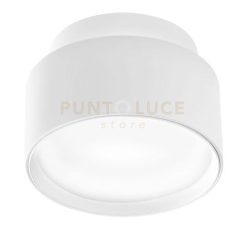 GFA1071- FARETTO IN ALLUMINIO D.11,4CM BIANCO SATINATO 2 LUCI LED 3000K 900LM 2+10W