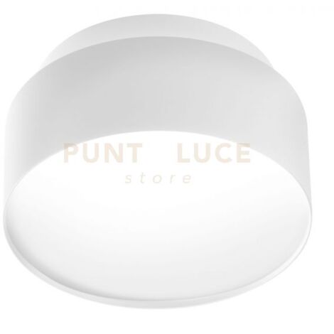 GFA1072- FARETTO IN ALLUMINIO D.14CM BIANCO SATINATO 2 LUCI LED 3000K 1350LM 2+16W